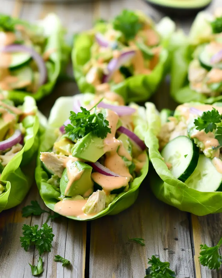 Avocado Chicken Salad Lettuce Wraps Refresh 1