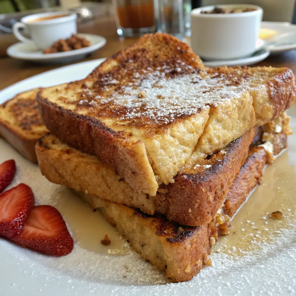 Collage of four Dave's Killer Bread recipes: French toast, cereal, baked bars, and muffins.