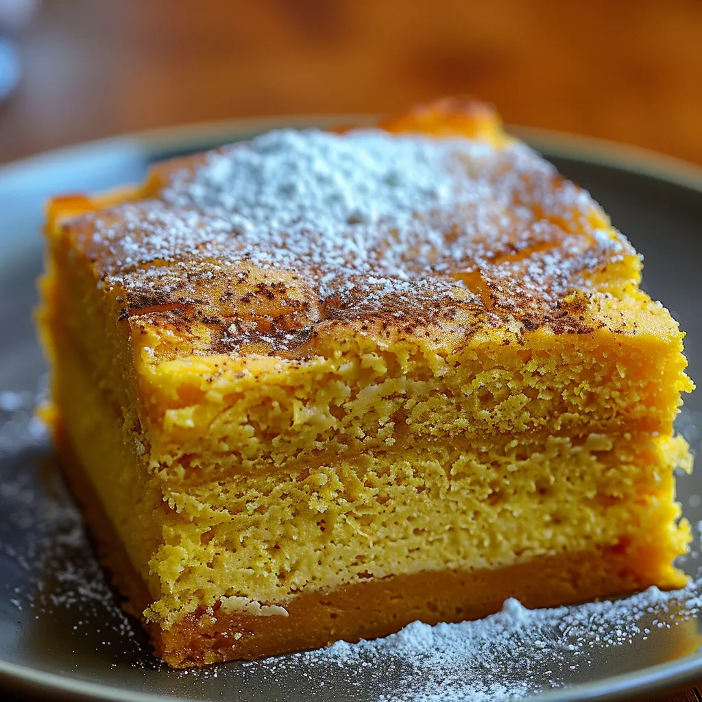 pumpkin magic custard cake 1 U1