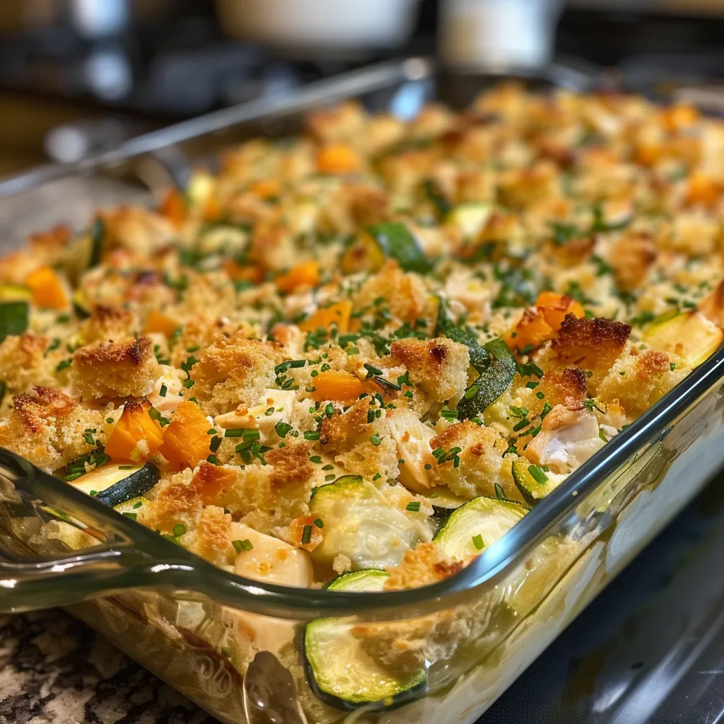 quick rotisserie chicken zucchini casserole 1 U1
