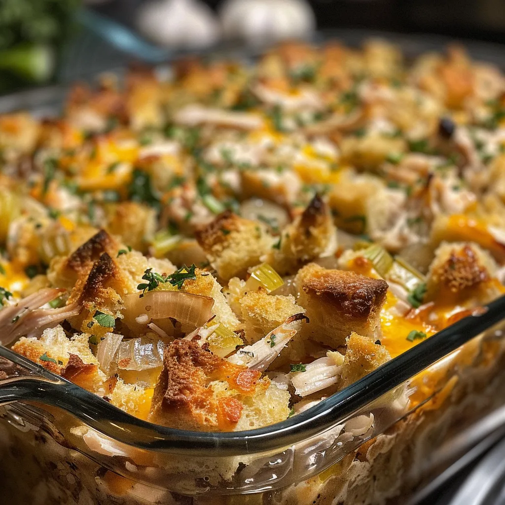 rotisserie chicken and stuffing casserole 1 U1