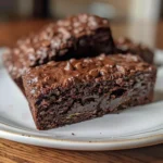 Delicious slices of secretly healthy chocolate zucchini bread, showing the moist texture and chocolate chips.