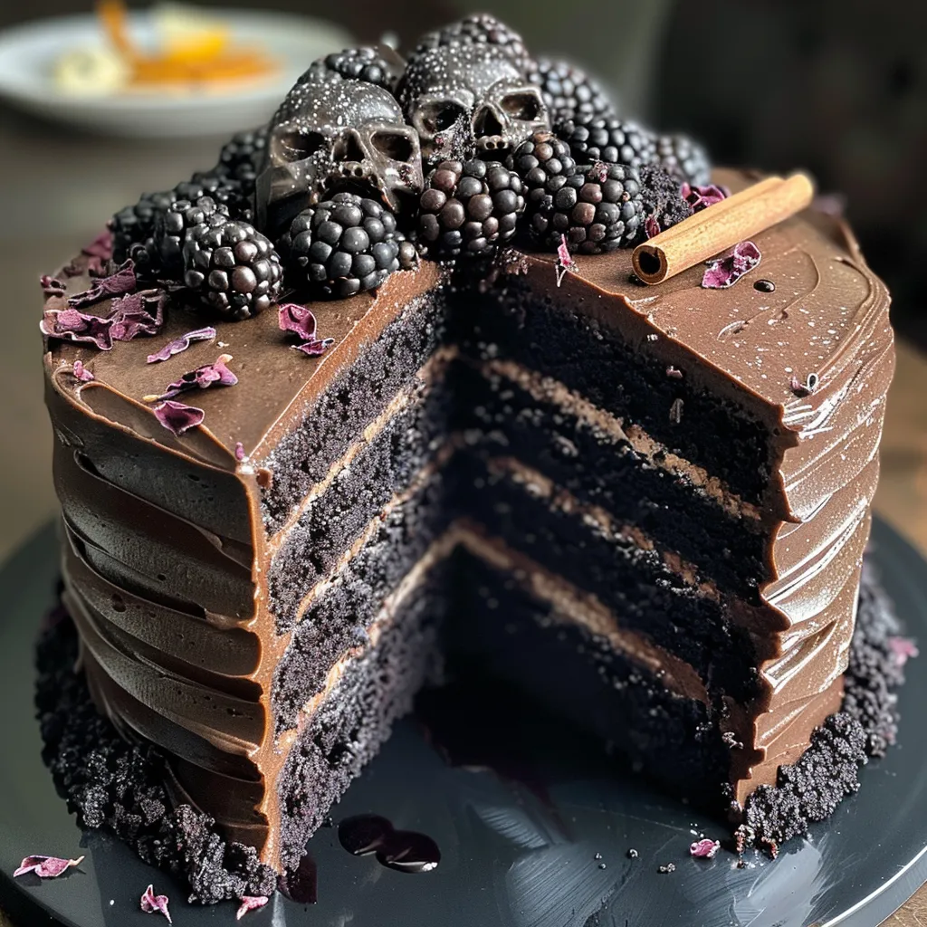 spooky black velvet halloween cake 1 U1