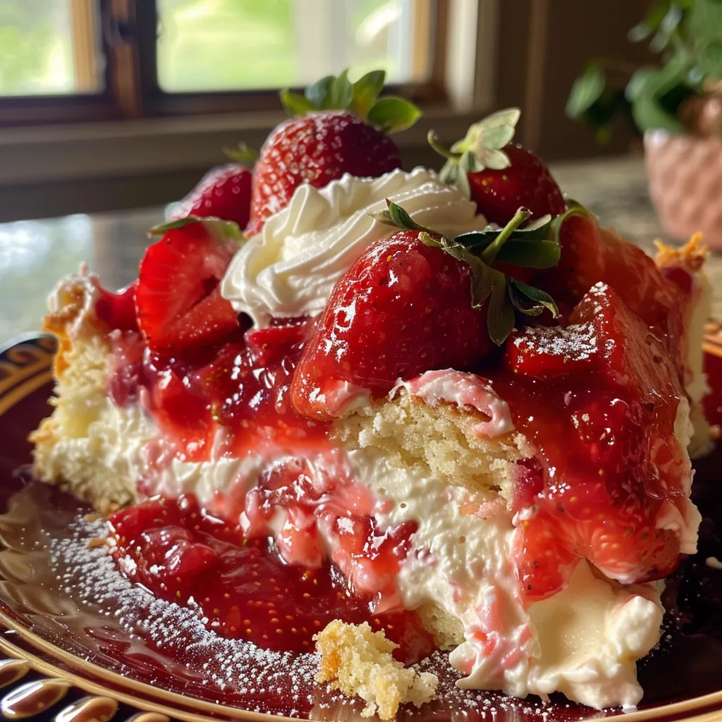 strawberry cheesecake dump cake 1 U1