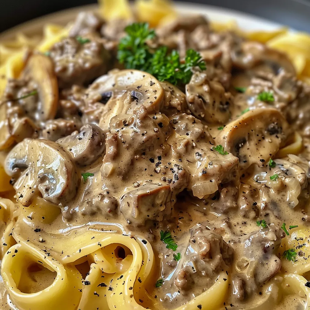 creamy ground beef stroganoff 1 U1