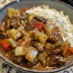 delicious beef stew and rice 1 U1