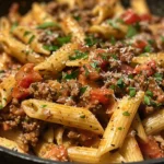 high protein creamy beef pasta 1 U1